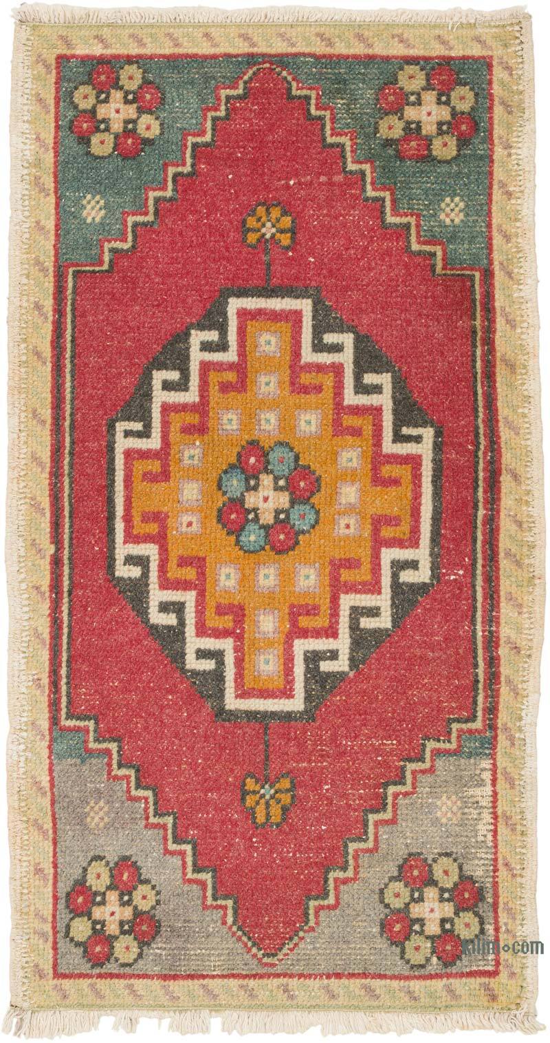 Alfombra Vintage Turca Anudada a Mano - 52 cm x 95 cm - K0079487