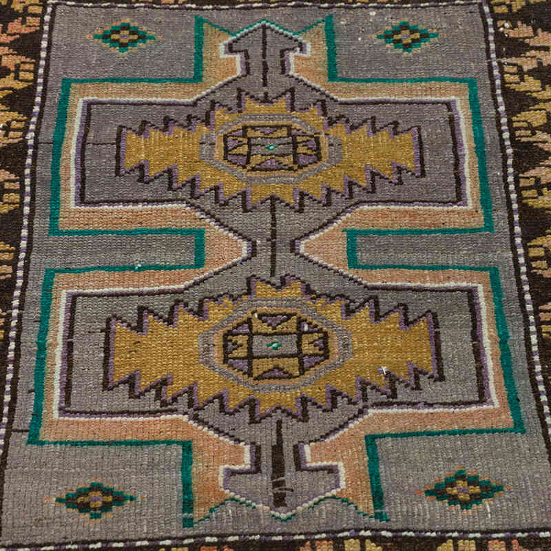 Vintage Turkish Hand-Knotted Rug - 1' 9" x 2' 1" (21" x 25") - K0079488