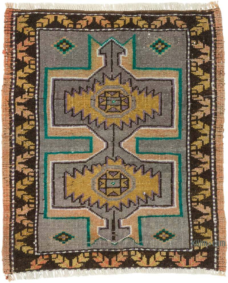 Vintage Turkish Hand-Knotted Rug - 1' 9" x 2' 1" (21" x 25") - K0079488