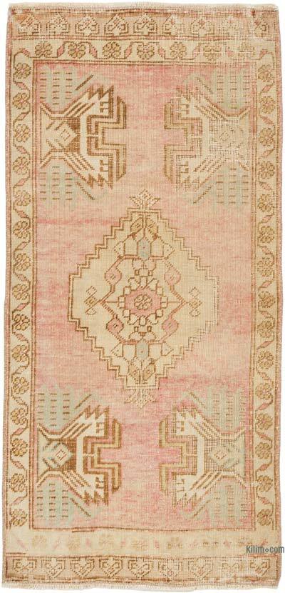 El Dokuma Vintage Halı - 49 cm x 103 cm