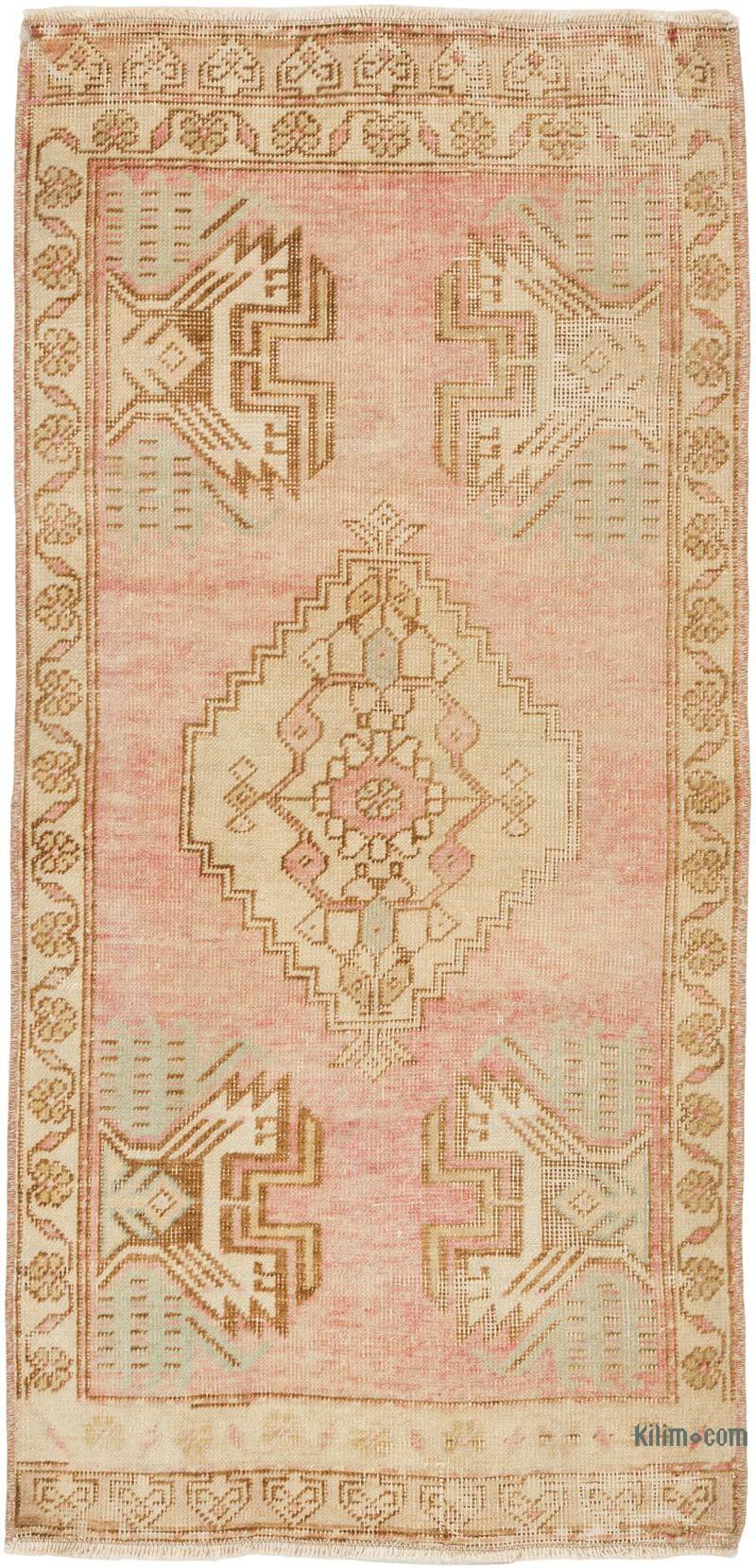 El Dokuma Vintage Halı - 49 cm x 103 cm - K0079489
