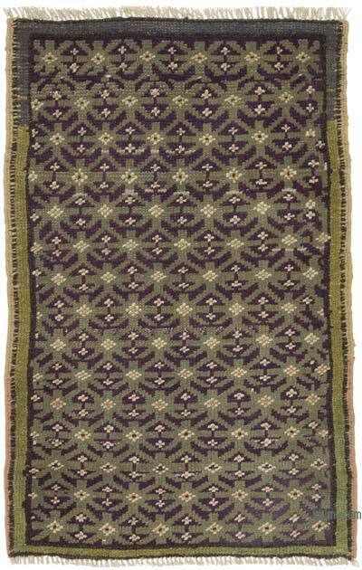 El Dokuma Vintage Halı - 55 cm x 87 cm
