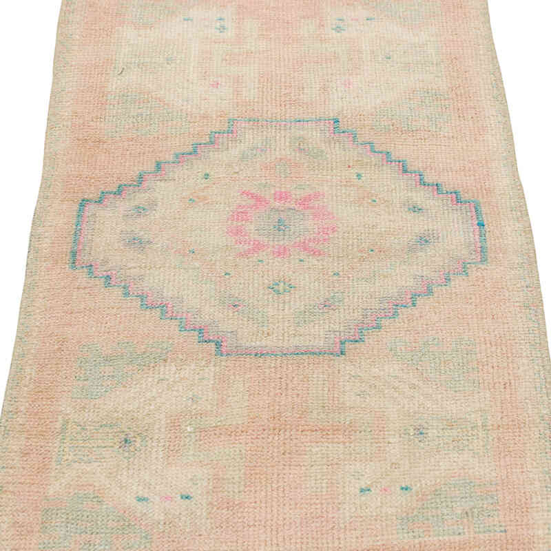 Alfombra Vintage Turca Anudada a Mano - 46 cm x 87 cm - K0079493