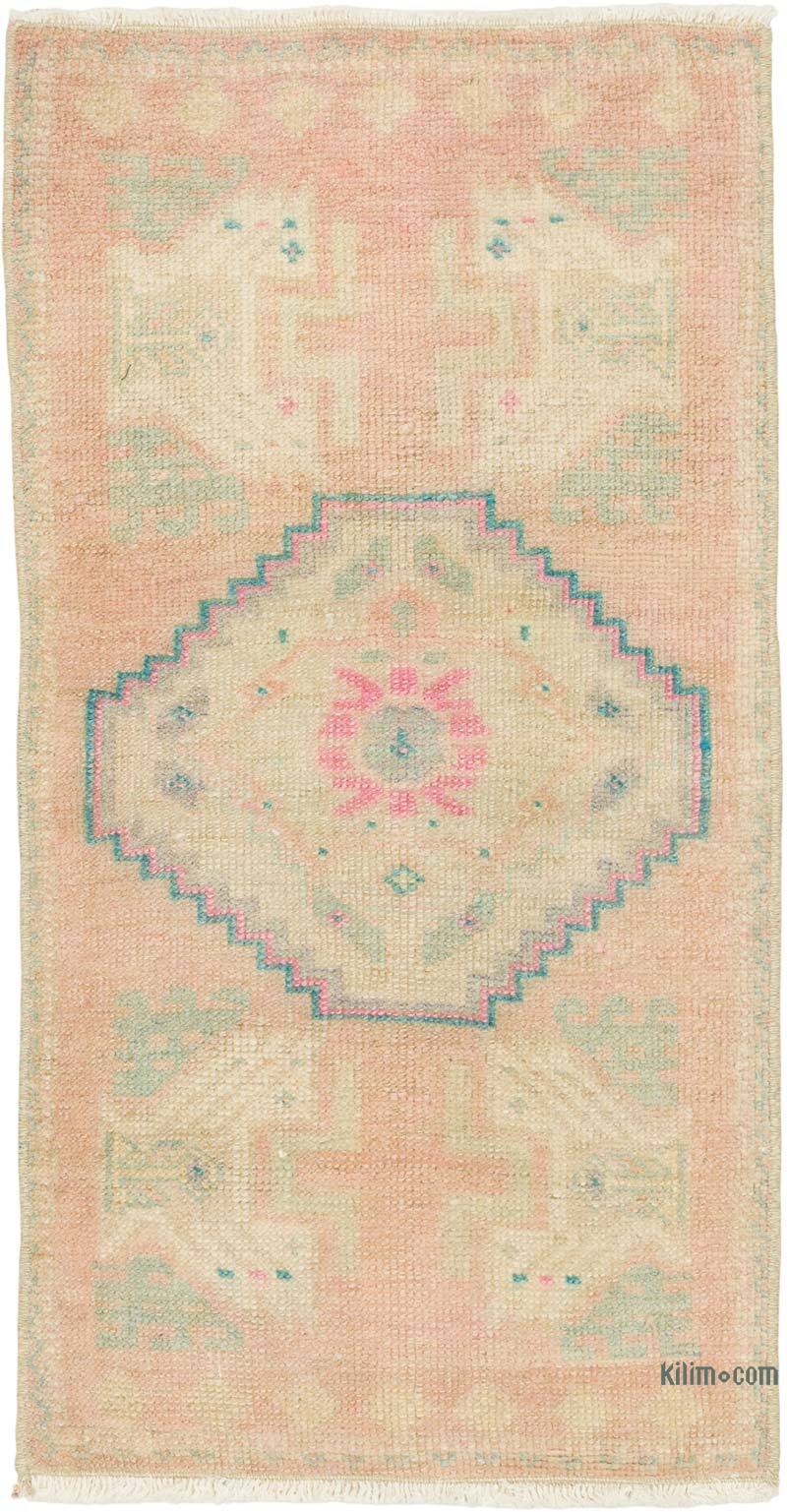 Alfombra Vintage Turca Anudada a Mano - 46 cm x 87 cm - K0079493