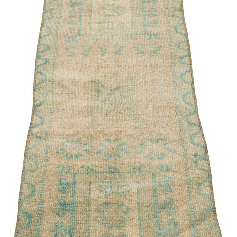 Alfombra Vintage Turca Anudada a Mano - 41 cm x 120 cm - K0079498