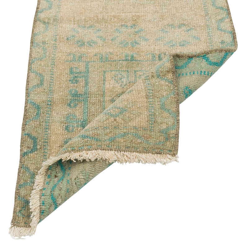Alfombra Vintage Turca Anudada a Mano - 41 cm x 120 cm - K0079498