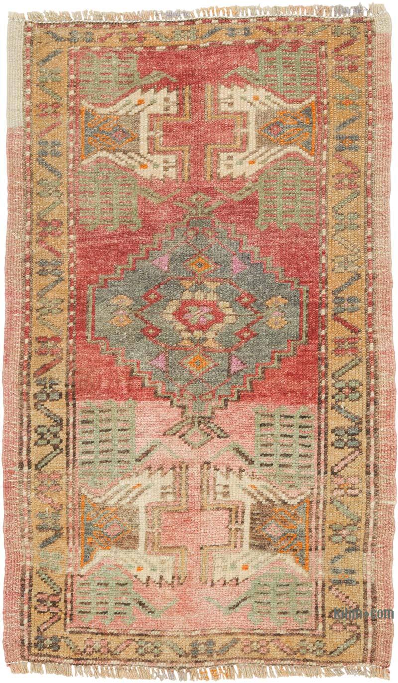 Alfombra Vintage Turca Anudada a Mano - 52 cm x 86 cm - K0079500