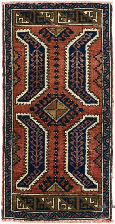 Vintage Turkish Hand-Knotted Rug - 1' 9" x 3' 5" (21" x 41")