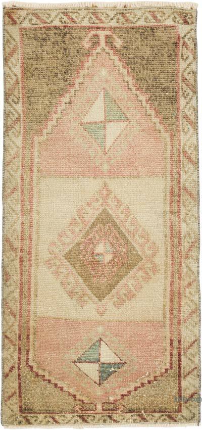 El Dokuma Vintage Halı - 53 cm x 110 cm