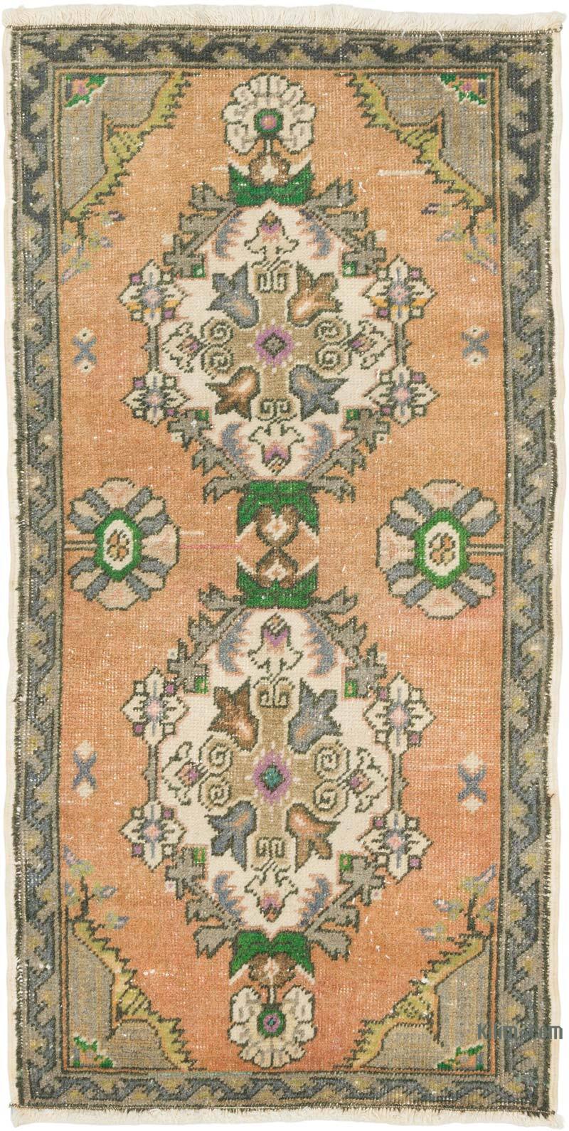 Alfombra Vintage Turca Anudada a Mano - 50 cm x 95 cm - K0079505