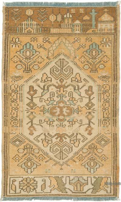 Vintage Turkish Hand-Knotted Rug - 1' 8" x 2' 8" (20" x 32")