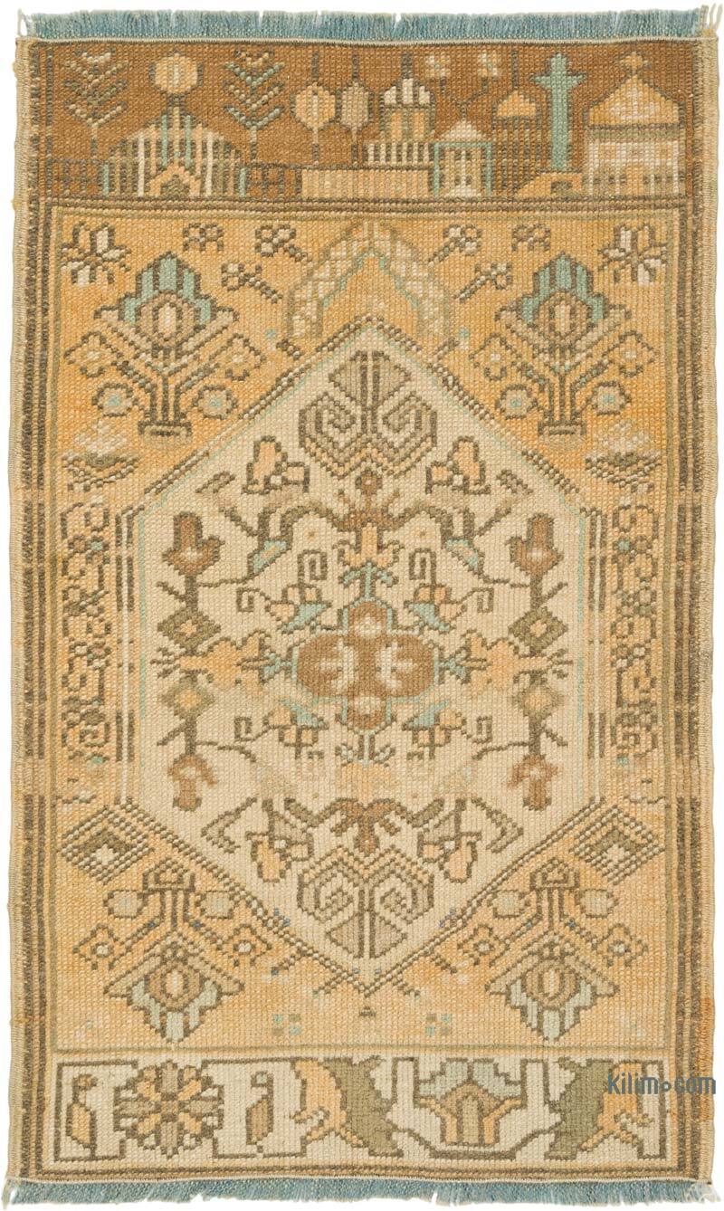 El Dokuma Vintage Halı - 50 cm x 82 cm - K0079506