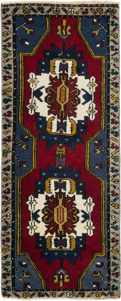 Vintage Turkish Hand-Knotted Rug - 1' 7" x 3' 10" (19" x 46")