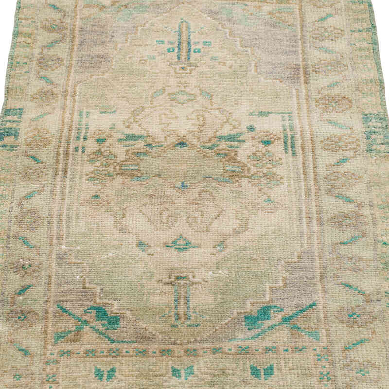 Vintage Turkish Hand-Knotted Rug - 1' 7" x 2' 11" (19" x 35") - K0079508