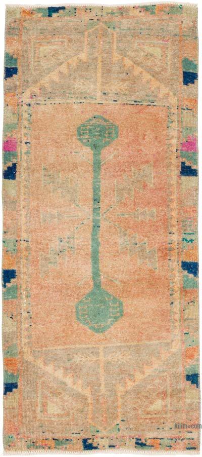 El Dokuma Vintage Halı - 47 cm x 109 cm