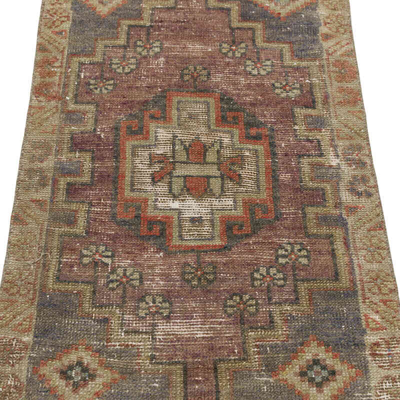 Alfombra Vintage Turca Anudada a Mano - 48 cm x 88 cm - K0079510