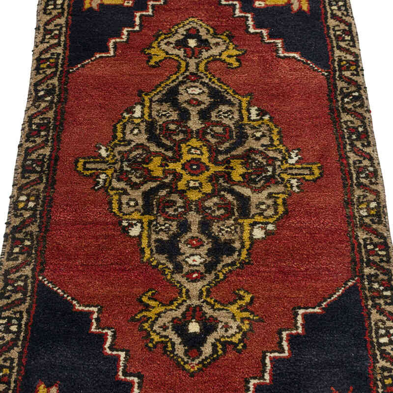 El Dokuma Vintage Halı - 48 cm x 86 cm - K0079511