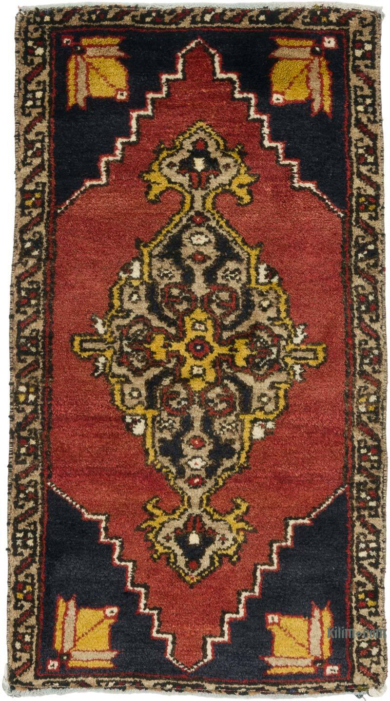 El Dokuma Vintage Halı - 48 cm x 86 cm - K0079511
