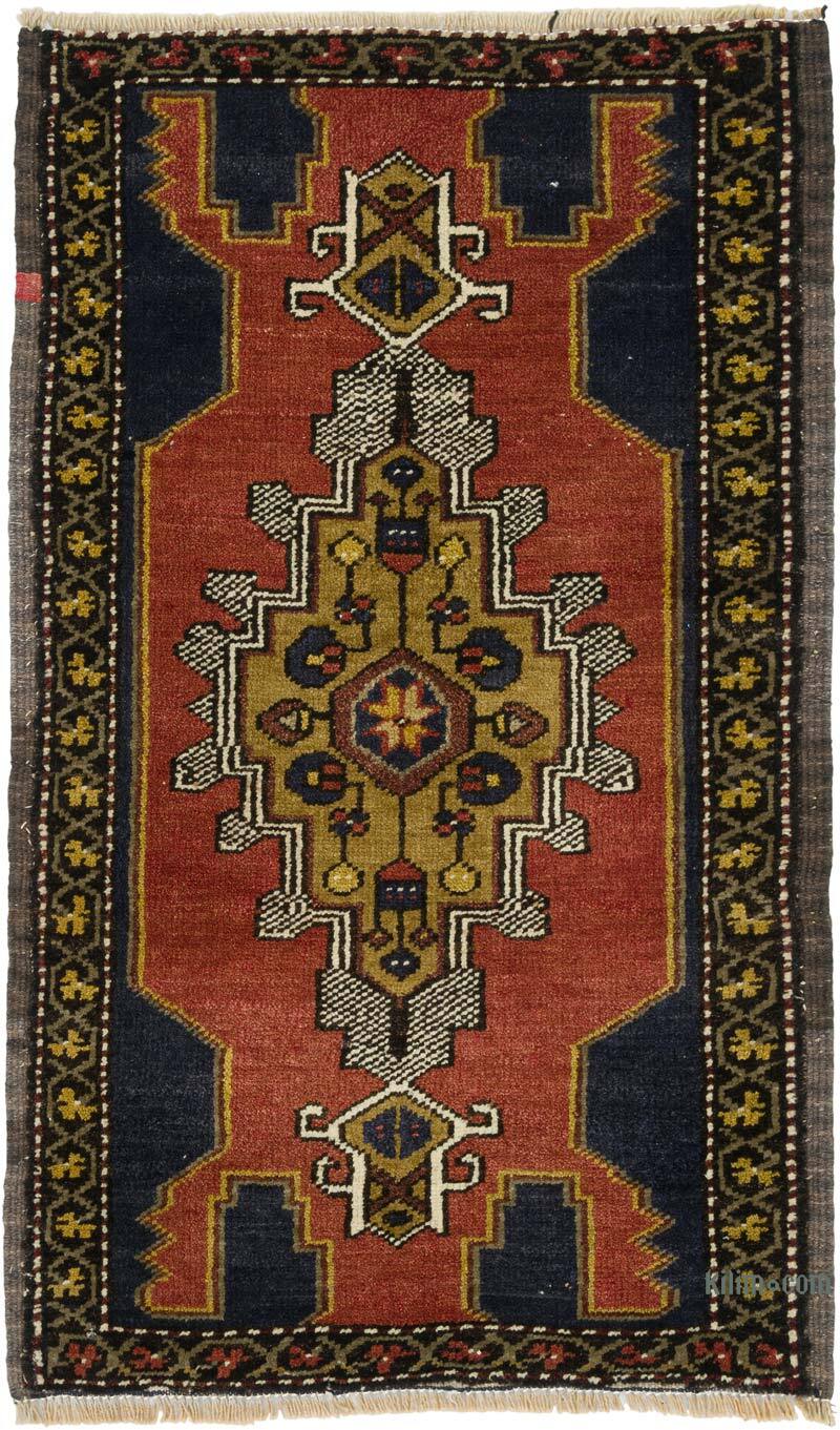 Alfombra Vintage Turca Anudada a Mano - 59 cm x 97 cm - K0079512