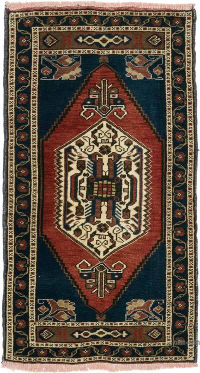 Vintage Turkish Hand-Knotted Rug - 2'  x 3' 7" (24" x 43")