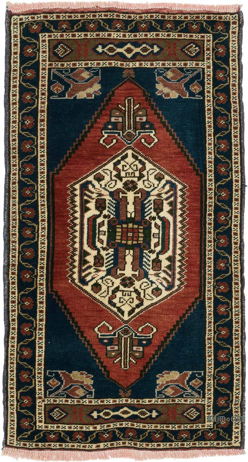 Vintage Turkish Hand-Knotted Rug - 2'  x 3' 7" (24" x 43") - K0079513