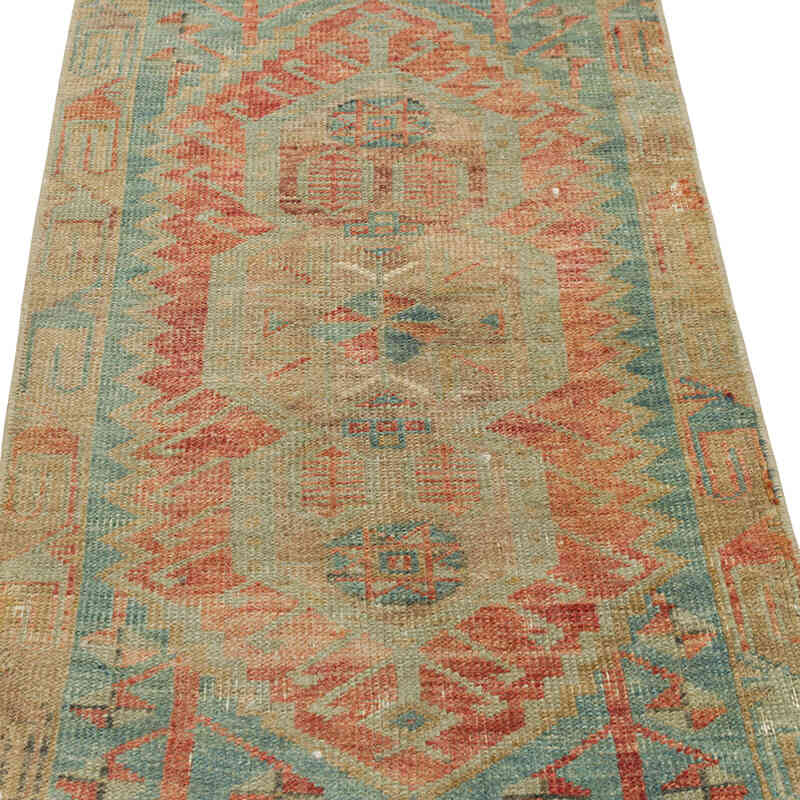 El Dokuma Vintage Halı - 55 cm x 109 cm - K0079514