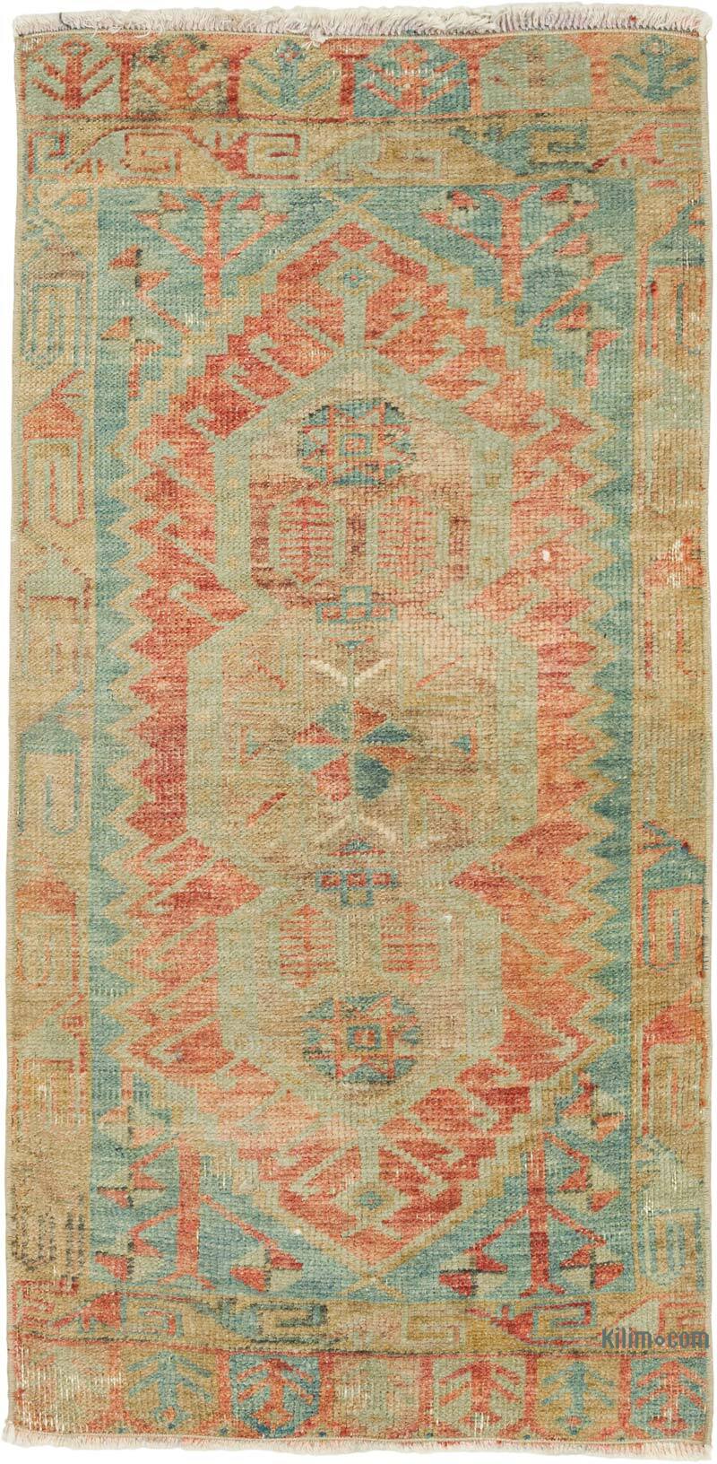 El Dokuma Vintage Halı - 55 cm x 109 cm - K0079514