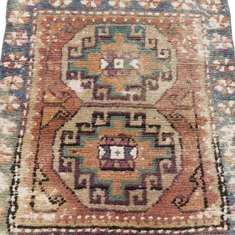 Alfombra Vintage Turca Anudada a Mano - 52 cm x 76 cm - K0079515