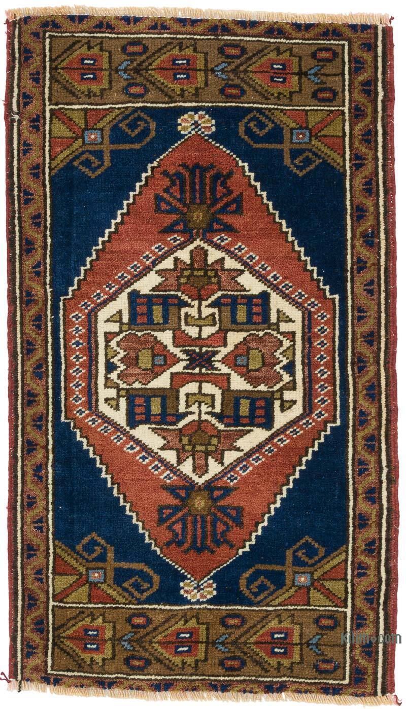 Alfombra Vintage Turca Anudada a Mano - 55 cm x 95 cm - K0079516
