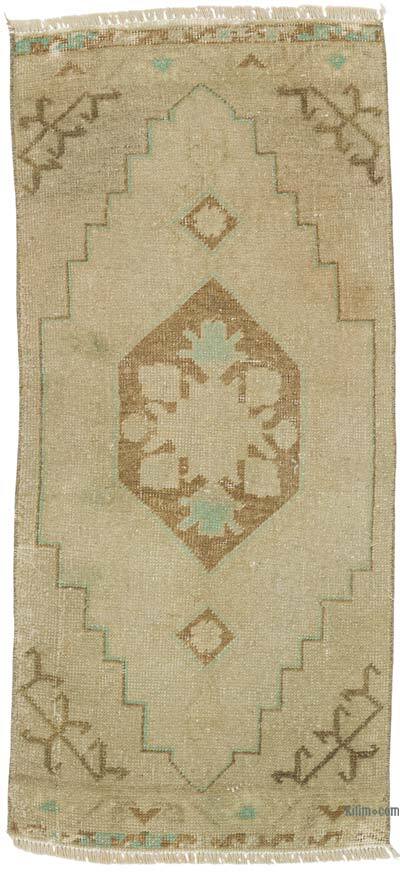 Vintage Turkish Hand-Knotted Rug - 1' 5" x 3' 3" (17" x 39")