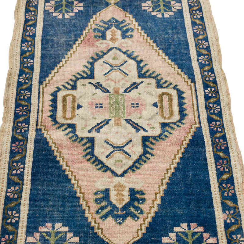 El Dokuma Vintage Halı - 51 cm x 105 cm - K0079518