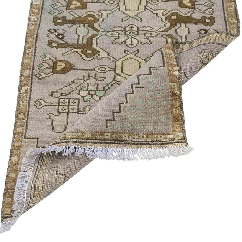 El Dokuma Vintage Halı - 48 cm x 91 cm - K0079519