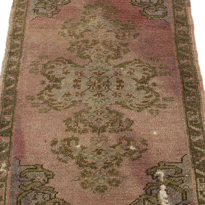 El Dokuma Vintage Halı - 52 cm x 90 cm - K0079520