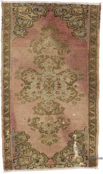 Vintage Turkish Hand-Knotted Rug - 1' 8" x 2' 11" (20" x 35")