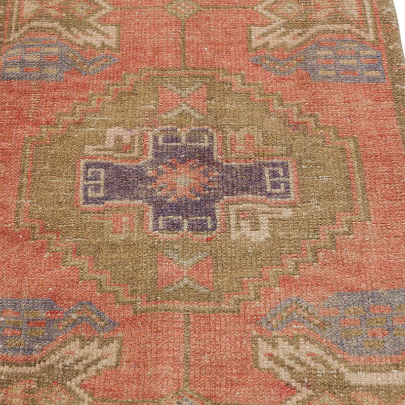El Dokuma Vintage Halı - 51 cm x 78 cm - K0079524