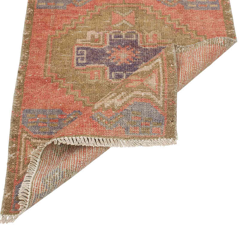 El Dokuma Vintage Halı - 51 cm x 78 cm - K0079524