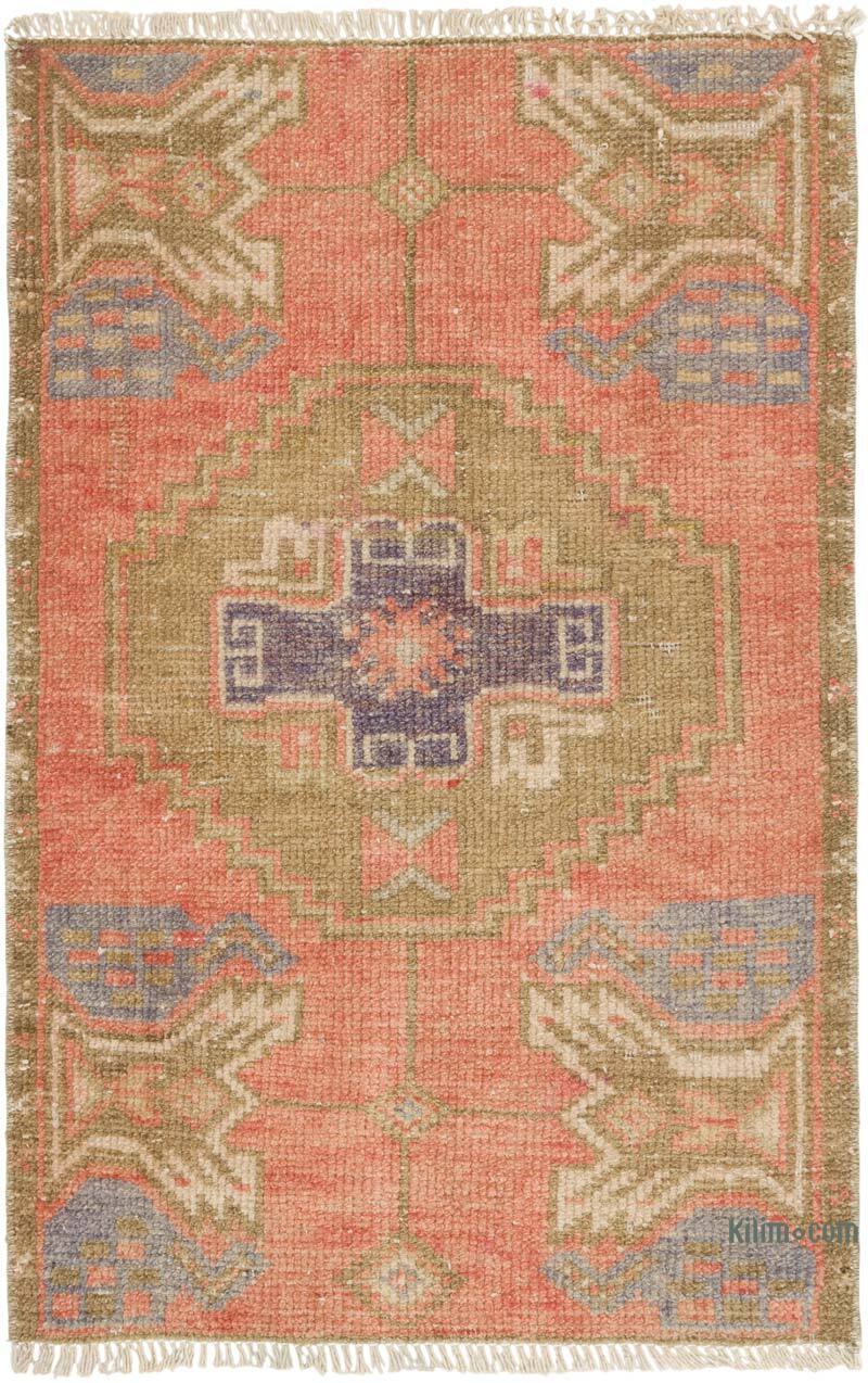 El Dokuma Vintage Halı - 51 cm x 78 cm - K0079524