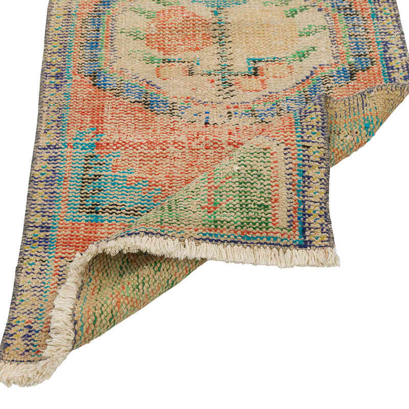 El Dokuma Vintage Halı - 57 cm x 123 cm - K0079525