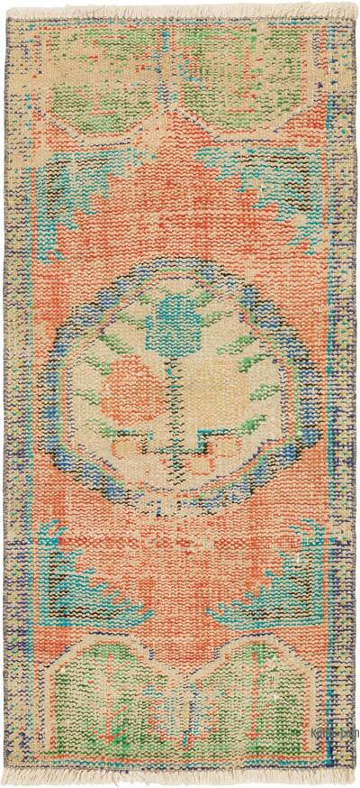El Dokuma Vintage Halı - 57 cm x 123 cm