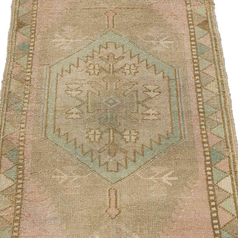 El Dokuma Vintage Halı - 48 cm x 96 cm - K0079526
