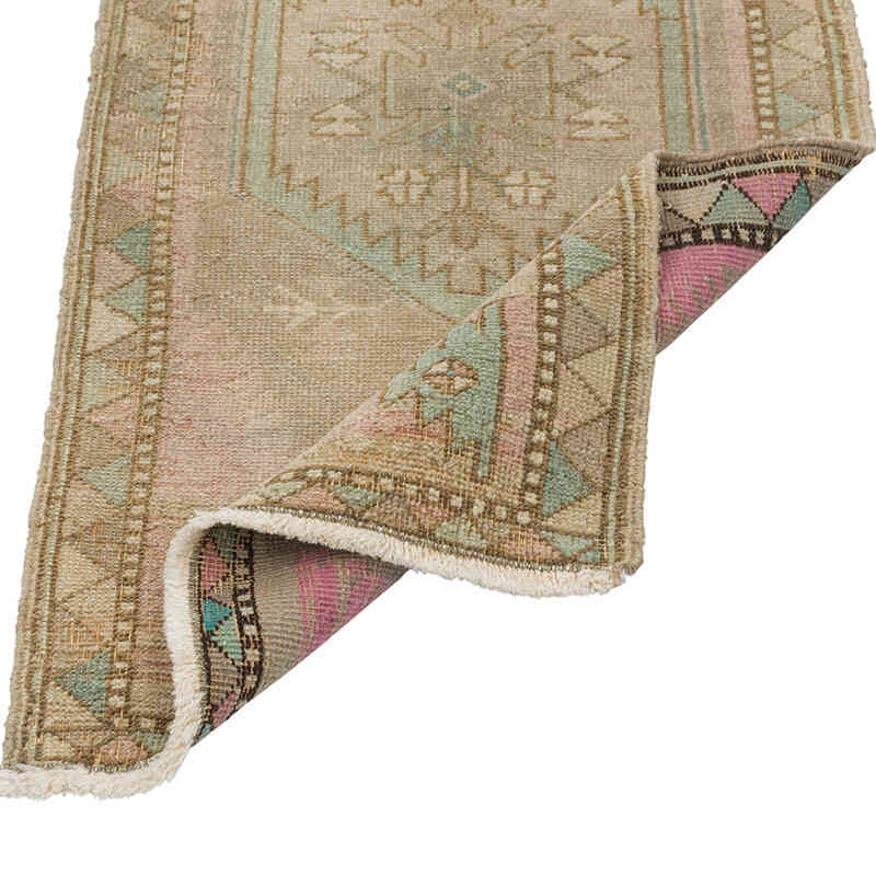 El Dokuma Vintage Halı - 48 cm x 96 cm - K0079526