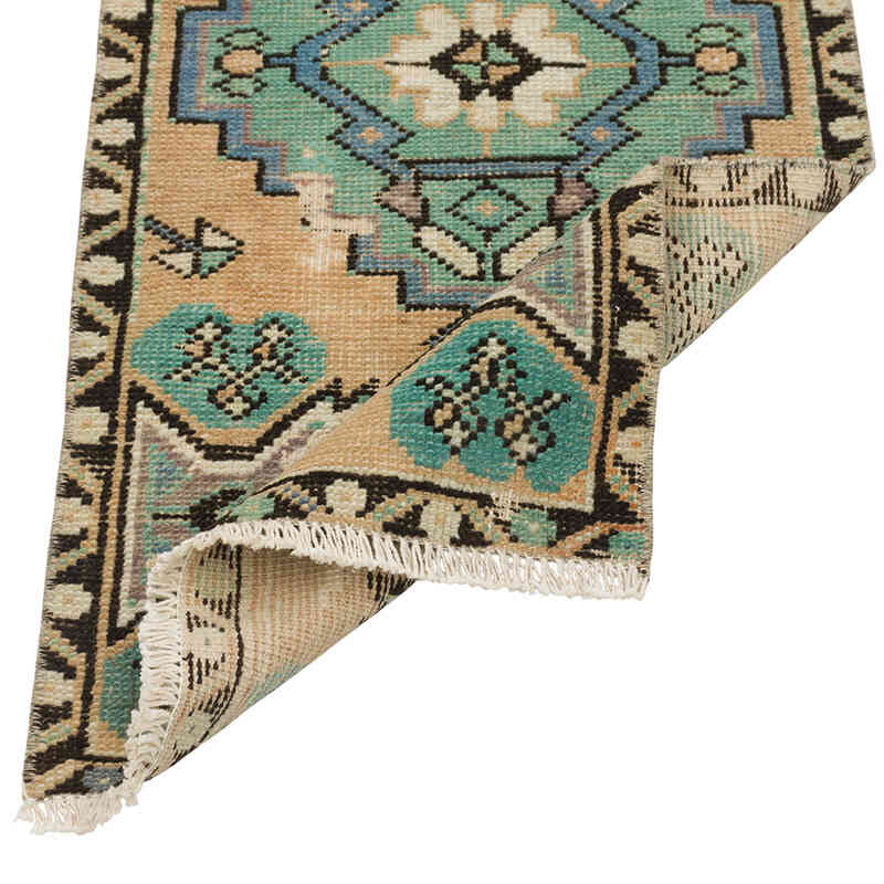 Alfombra Vintage Turca Anudada a Mano - 44 cm x 94 cm - K0079528