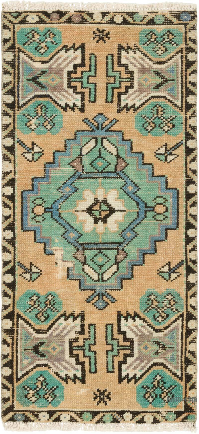 Alfombra Vintage Turca Anudada a Mano - 44 cm x 94 cm - K0079528