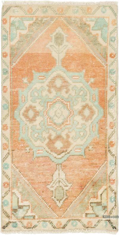 Vintage Turkish Hand-Knotted Rug - 1' 7" x 3' 1" (19" x 37")