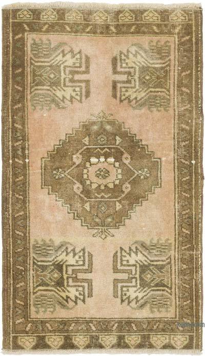 El Dokuma Vintage Halı - 57 cm x 98 cm