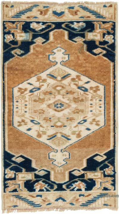 Vintage Turkish Hand-Knotted Rug - 1' 7" x 2' 9" (19" x 33")