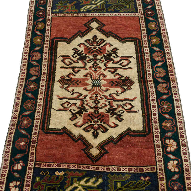 Alfombra Vintage Turca Anudada a Mano - 55 cm x 112 cm - K0079536