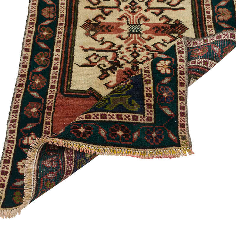 Alfombra Vintage Turca Anudada a Mano - 55 cm x 112 cm - K0079536