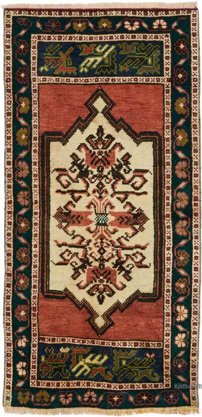 Vintage Turkish Hand-Knotted Rug - 1' 10" x 3' 8" (22" x 44")