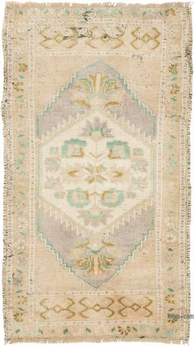 Vintage Turkish Hand-Knotted Rug - 1' 9" x 3' 2" (21" x 38")
